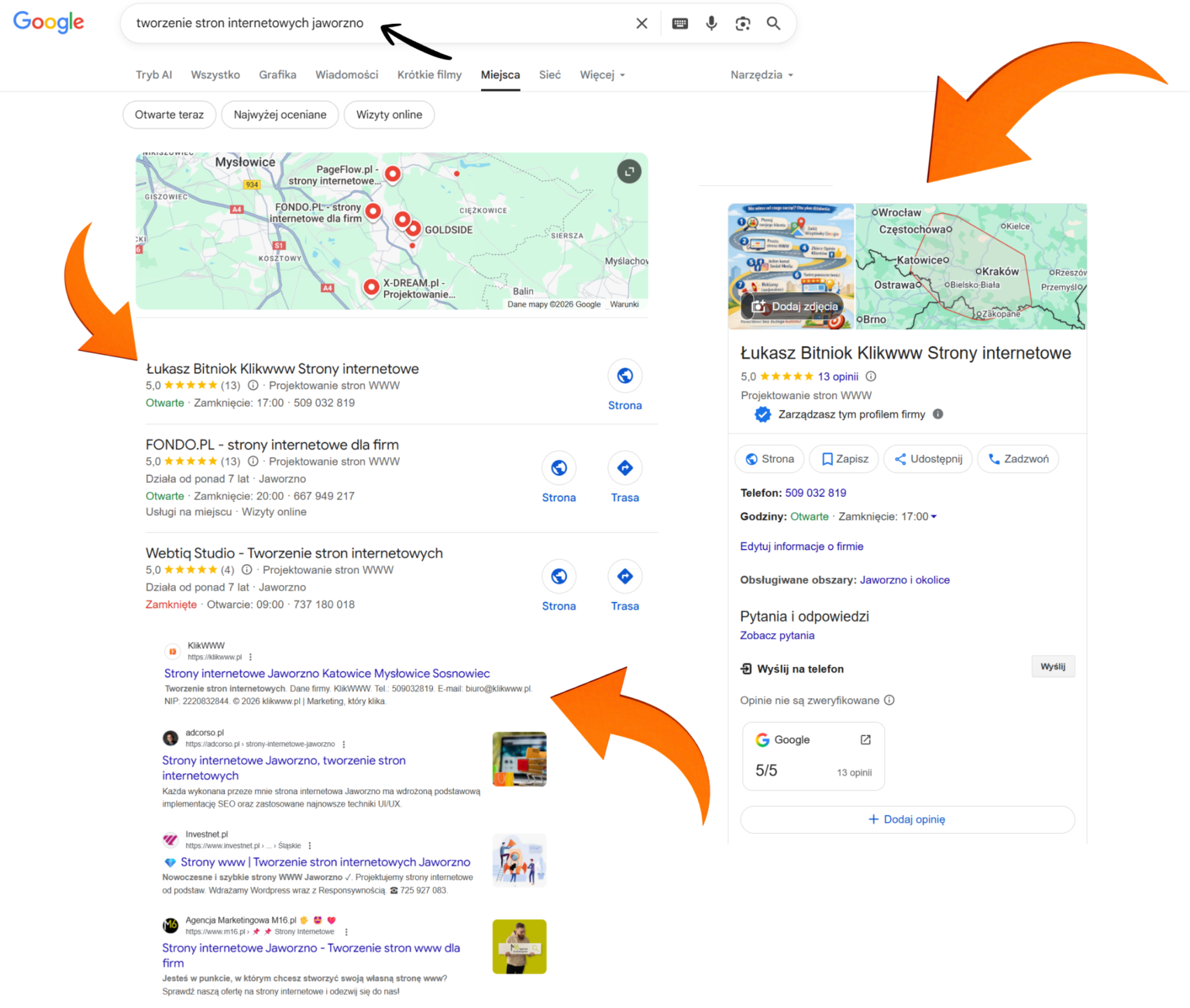 Google moja firma klikwww.pl jaworzno